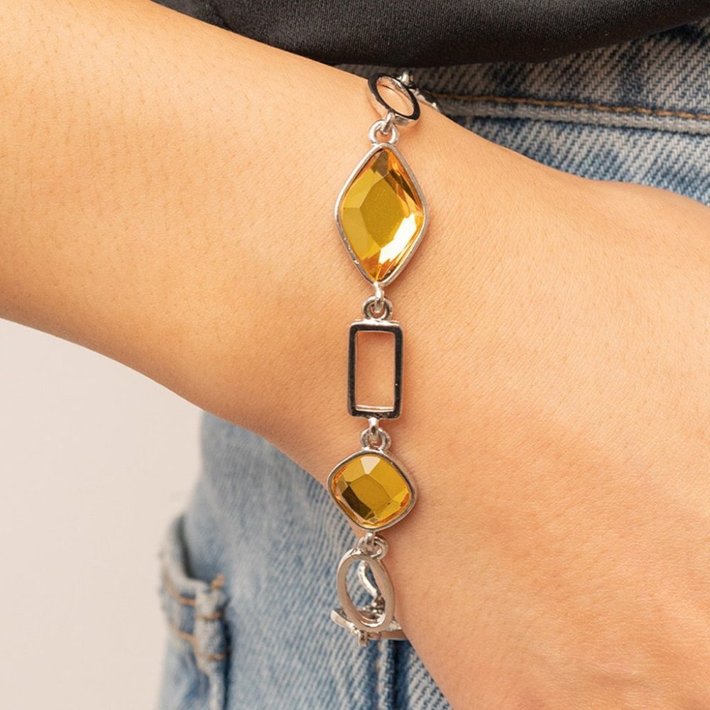 Dazzle for Days - Yellow Bracelet
